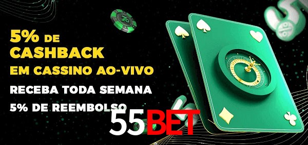Promoções do cassino ao Vivo 55bet